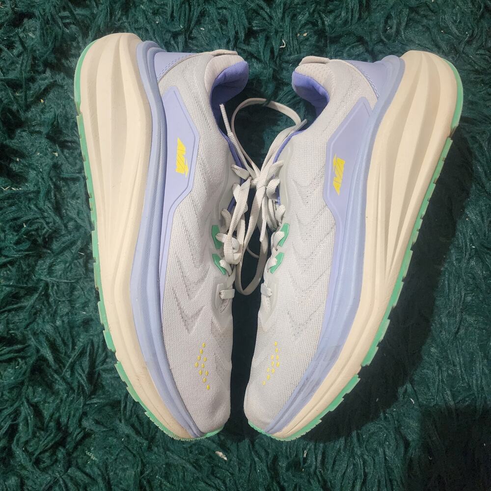 Avia Women’s Memory Foam Running Shoes – White Lavender Mint US 8.5 / EUR 40